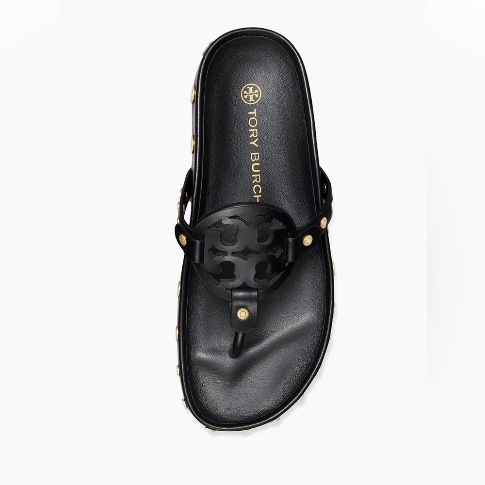 Tory Burch Miller Cloud Coin Sandal Black